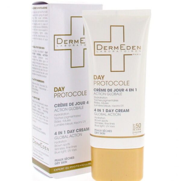 DERMEDEN DAY PROTOCOLE CREME DE JOUR ANTI AGE 4 En 1 PEAUX SECHES