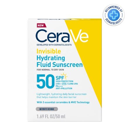 Cerave Fluide Hydratant Invisible SPF50 | Peau Normale à Sèche