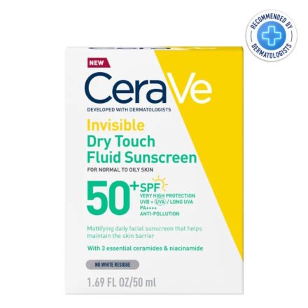 Cerave Fluide Invisible Toucher Sec SPF50+ | Peau Normale à grasses