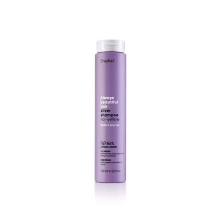 ERAYBA Shampoing Silver No-Yellow 250 ml – Anti-Jaunissement & Reflets Maîtrisés